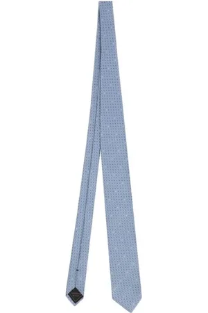 BRIONI Homme, Accessoires, Bleu, Taille: ONE Size Élégante Cravate en Soie avec Motif Géométrique