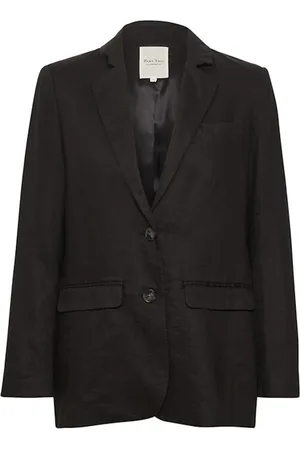 Part Two Femme, Vestes, Noir, Taille: 38 FR Blazer Noir avec Manches Longues et Col Classique