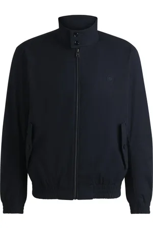 HUGO BOSS Homme, Vestes, Bleu, Taille: 2XL Veste Bomber Élastique en Coton à Structure Twill