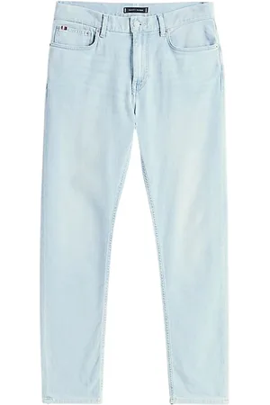 Tommy Hilfiger Homme, Jeans, Bleu, Taille: W34 Jean Slim Fit Bleu avec Effets Usés