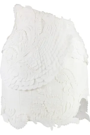 ZIMMERMANN Femme, Jupes, Blanc, Taille: 36 FR Minijupe Asymétrique à Perles