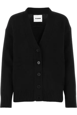 Jil Sander Femme, Pulls, Noir, Taille: 36 FR Cardigan Noir en Mélange de Cachemire