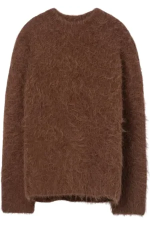 Séfr Homme, Pulls, Brun, Taille: L Pull en Alpaga Marron