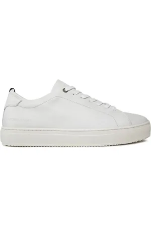 Tommy Hilfiger Homme, Chaussures, Blanc, Taille: 42 EU Baskets Cupsole Premium en Cuir Grainé