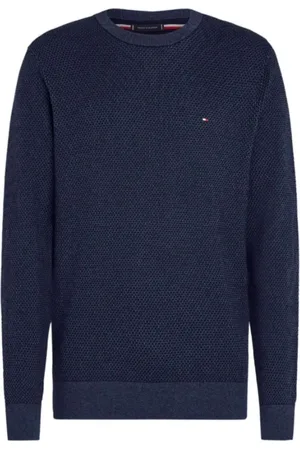 Tommy Hilfiger Homme, Pulls, Bleu, Taille: XL Pima ORG Cotton Cash Pull Bicolore