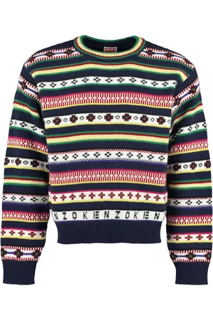 Kenzo Homme, Pulls, Multicolore, Taille: S Pull en maille côtelée en laine