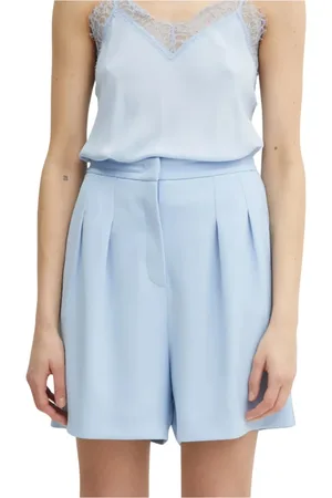 Patrizia Pepe Femme, Shorts, Bleu, Taille: 38 FR Short Taille Haute Bleu Clair