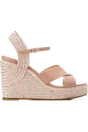 Jimmy Choo Femme, Chaussures, Rose, Taille: 37 EU Ballerines plates roses à brides croisées