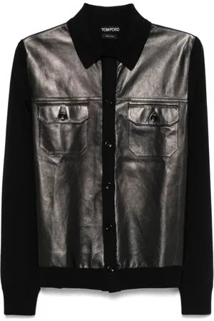 Tom Ford Homme, Vestes, Noir, Taille: L Pull Boutonné en Tricot