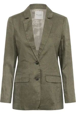 Part Two Femme, Vestes, Vert, Taille: 42 FR Veste Élégante en Lin