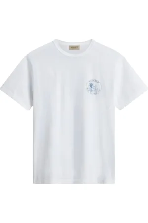 Woolrich Homme, Tops, Blanc, Taille: XL T-shirt Graphique Aventure en Coton