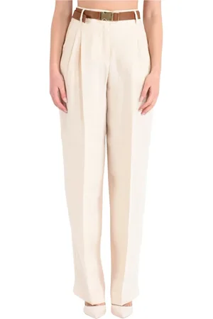 Max Mara Femme, Pantalons, , Taille: 40 FR Pantalon droit en lin modèle siamois