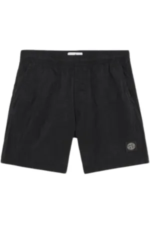 Stone Island Homme, Maillots de bain, Noir, Taille: L Short de bain noir en nylon