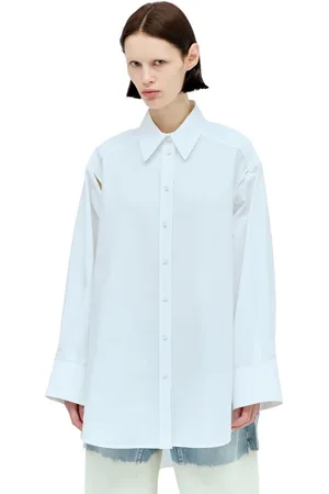 Jil Sander Femme, Blouses et Chemises, Blanc, Taille: 36 FR Chemise Popeline