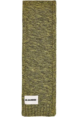 Jil Sander Homme, Accessoires, Vert, Taille: ONE Size Écharpe en maille de laine moulinée