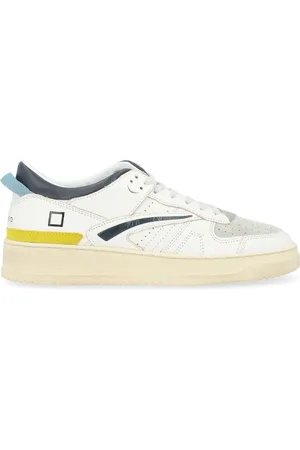 D.A.T.E. Homme, Chaussures, Blanc, Taille: 40 EU Baskets en Cuir Blanc et Gris Torneo