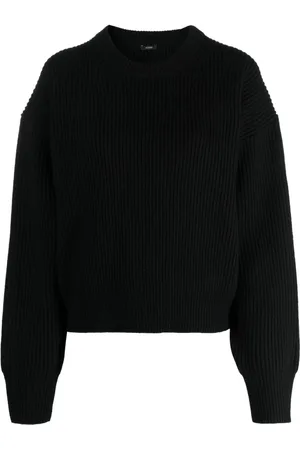 Joseph Femme, Pulls, Noir, Taille: 40 FR Pull en Tricot à Col Rond