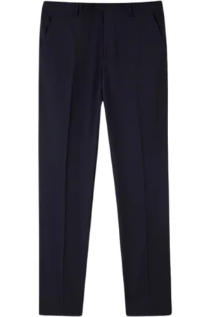 Paul Smith Homme, Pantalons, Bleu, Taille: W30 Pantalon de Costume Marine en Laine Tailleur