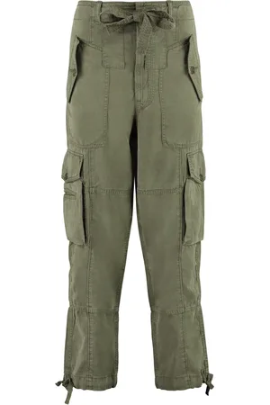 Ralph Lauren Femme, Pantalons, Vert, Taille: 38 FR Pantalon Cargo Ajustable à Cordon de Serrage