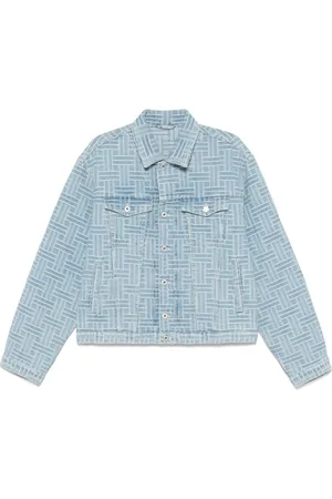 Kenzo Homme, Vestes, Bleu, Taille: L Veste Trucker Weave