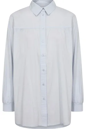Part Two Femme, Blouses et Chemises, Bleu, Taille: 48 FR Chemisier Heather à Manches Longues