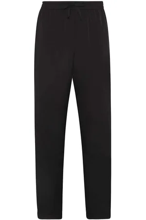 J.W.Anderson Homme, Pantalons, Noir, Taille: M Pantalon à Cordon de Serrage Noir en Coton Panneau