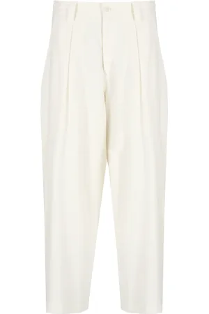 Y-3 Femme, Pantalons, Blanc, Taille: 38 FR Pantalon en mélange de lin