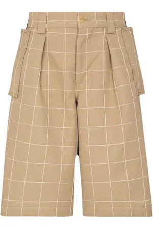 Jacquemus Homme, Shorts, Brun, Taille: S Short Plaid Brodé