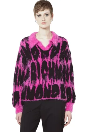 John Richmond Femme, Pulls, Violet, Taille: 36 FR Pull Tricot Col Rond