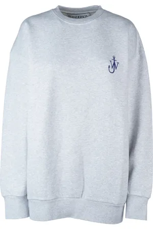 J.W.Anderson Femme, Sweatshirts et sweats à capuche, Gris, Taille: 36 FR SweaT-shirt avec broderie ancre et imprimé au dos Anchor Embroidery Back-Printed