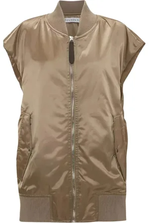 J.W.Anderson Femme, Vestes, Brun, Taille: 40 FR Veste Bomber Beige Coupe Oversize