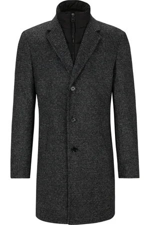 HUGO BOSS Homme, Manteaux, Noir, Taille: M Manteau Croisé