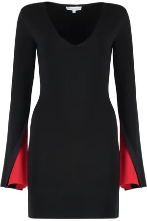 J.W.Anderson Femme, Robes, Noir, Taille: 42 FR Robe Viscose Manches Évasées