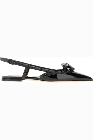 VALENTINO GARAVANI Femme, Chaussures, Noir, Taille: 38 EU Rockstud Bow Slingback