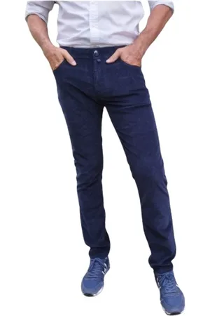 Jacob Cohen Homme, Pantalons, Bleu, Taille: W35 Pantalon Côtelé Coupe Slim