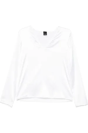 Pinko Femme, Blouses et Chemises, Blanc, Taille: 36 FR Chemisier Blanc à Col V
