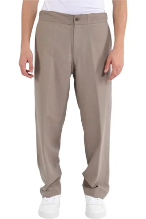 COSTUMEIN Homme, Pantalons, Gris, Taille: M Pantalon en lyocell avec bouton et zip