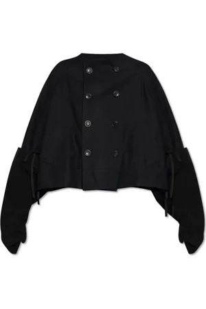 Y-3 Femme, Vestes, Bleu, Taille: 40 FR Veste Courte à Poignets Détachables