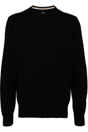 HUGO BOSS Homme, Pulls, Noir, Taille: L Tricot Noir pour Homme