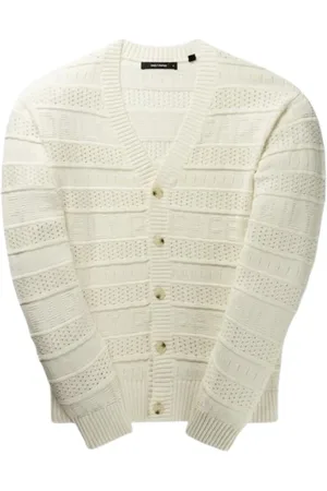 Daily paper Homme, Pulls, Blanc, Taille: L Cardigan en maille douce