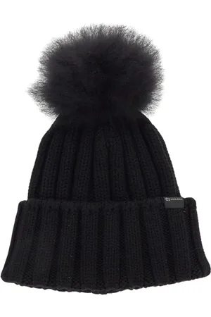 Woolrich Femme, Accessoires, Noir, Taille: S Bonnet Douillet à Pompon