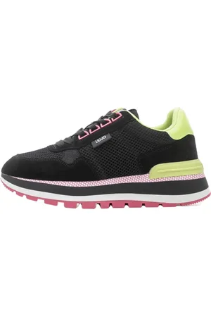 Liu Jo Femme, Chaussures, Noir, Taille: 38 EU Baskets en cuir noir élégantes