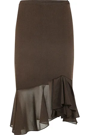 Tom Ford Femme, Jupes, Brun, Taille: 40 FR Jupe Midi Tricotée