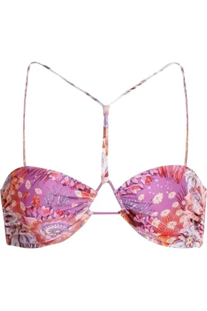 Agua by Agua Bendita Femme, Maillots de bain, Rose, Taille: 38 FR Haut de Bikini Floral Erma