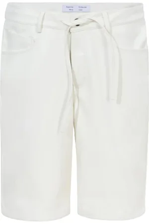 Proenza Schouler Femme, Shorts, Blanc, Taille: 40 FR Short Midi en Cuir Végan