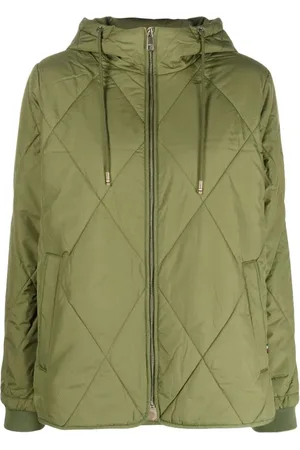 Tommy Hilfiger Femme, Vestes, Vert, Taille: 40 FR Veste Rembourrée à Capuche avec Cordon de Serrage