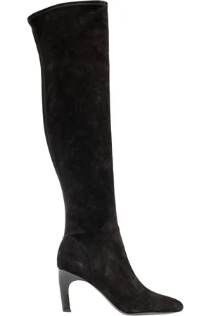 Tory Burch Femme, Chaussures, Noir, Taille: 37 1/2 EU Bottes hautes à talons en daim