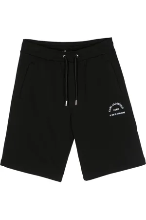 Karl Lagerfeld Homme, Shorts, Noir, Taille: M Shorts Noirs en Coton