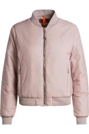 Parajumpers Femme, Vestes, Violet, Taille: 40 FR Bomber en Taffetas de Nylon Froissé