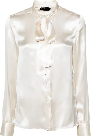 Tom Ford Femme, Blouses et Chemises, , Taille: 38 FR Chemise en Soie à Manches Bouffantes
